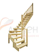 Видео сборки лестницы - Деревянная межэтажная лестница ЛЕС-09